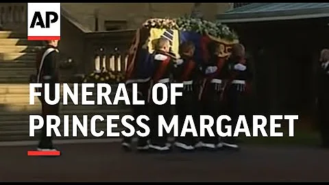 Royal family at funeral of Princess Margaret