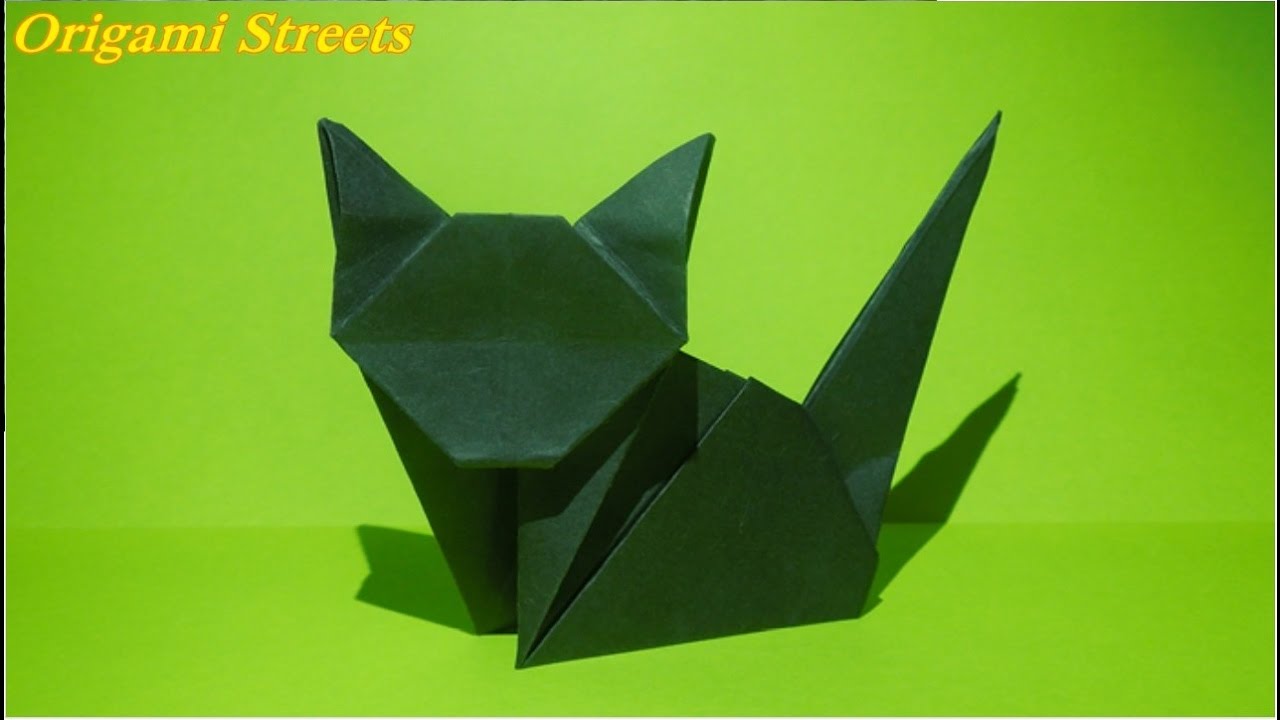 Конспект занятия по конструированию из бумаги в старшей группе «Выставка кошек» (оригами)