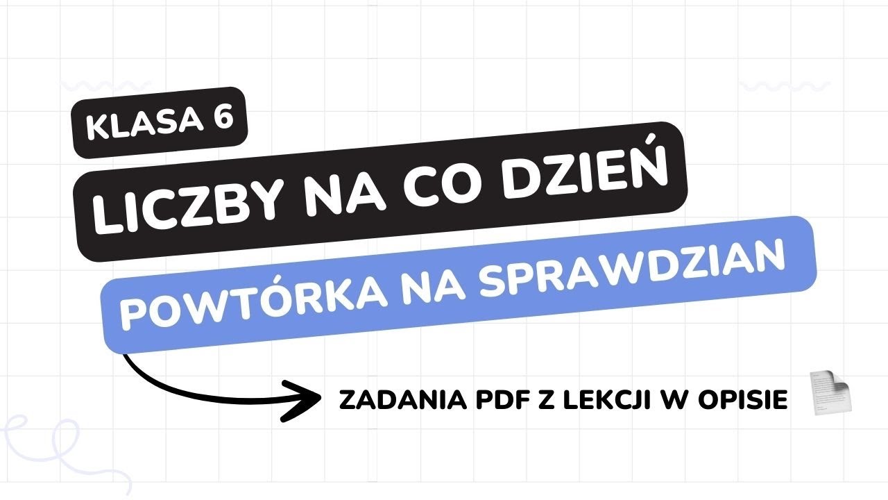 Test Matematyka Klasa 6 Liczby Na Co Dzień