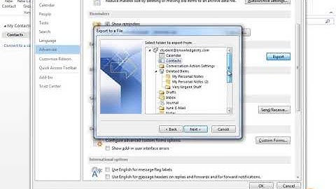 How to Export your Contacts in Outlook 2013
