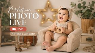Calm Milestone Baby Photography Live 🌿 | Soft Studio Session | No Talking screenshot 3