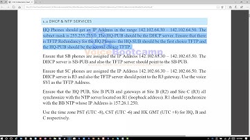 Demo CCIE Collaboration Lab 4   Section 1 2   DHCP and NTP Configurations