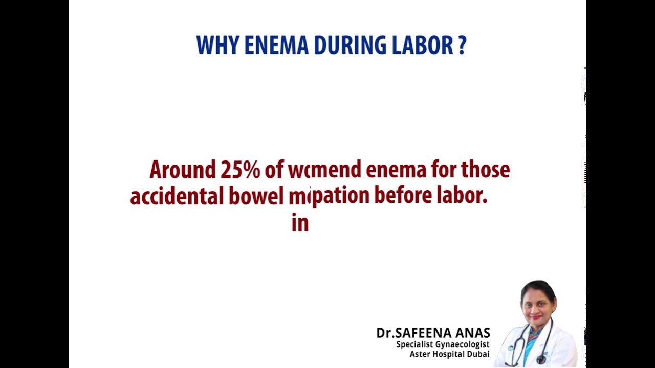 Enema during labor Why? Dr. Safeena Anas GynoTalk YouTube