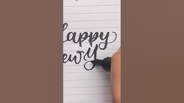 My First Calligraphy Writing//“Happy New Year” 🎉📝 #shorts #kaddiartandcraft #calligraphy #newyear