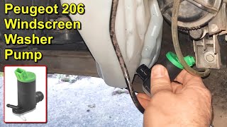Windscreen Washer Pump Replacement  Peugeot 206