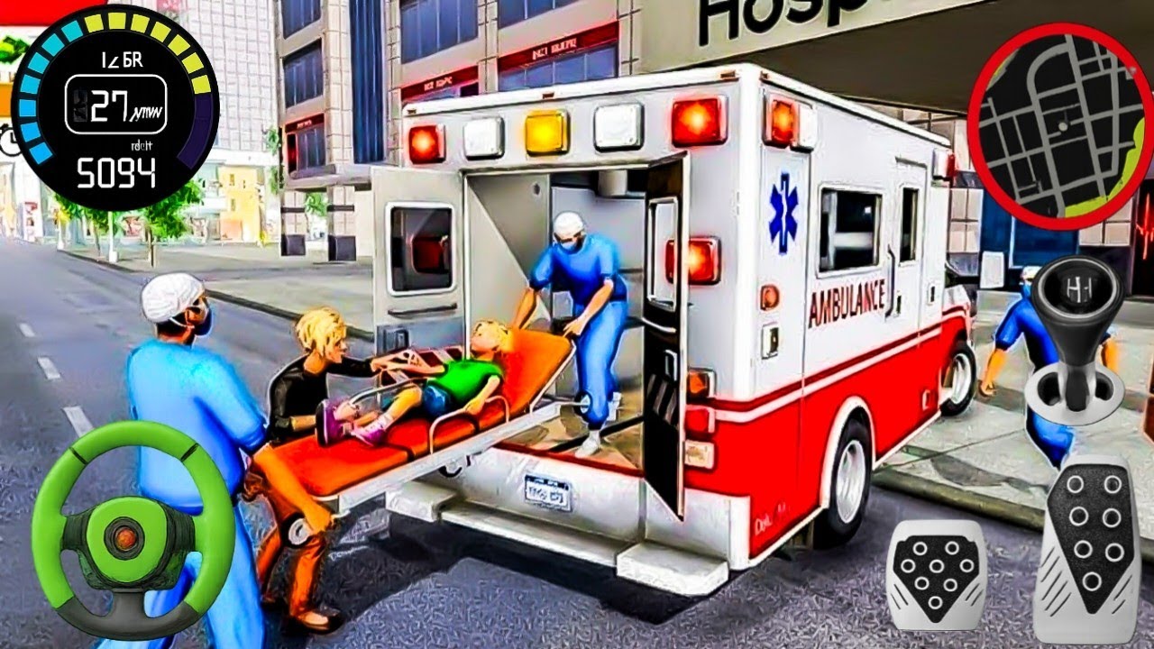 911 US Emergency Ambulance Driving 3D - Ambulance Rescue Games Doctor - Android Gameplay