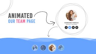 Animated Our Team Page Design using Html CSS & Javascript