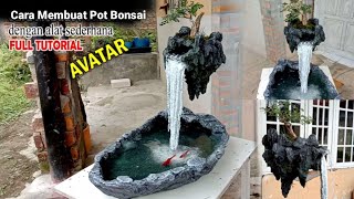 How to make a BONSAI AVATAR Pot‼️Waterfall