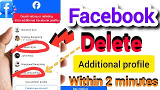 How To Delete Additional Facebook Profile | Teach Step By Step In Khasi | Complete Guide | Fixio