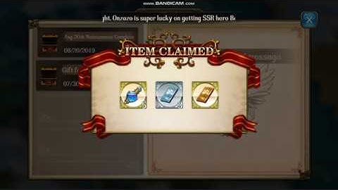 [Langrisser SEA] Gift Code 2 - Aug 2019