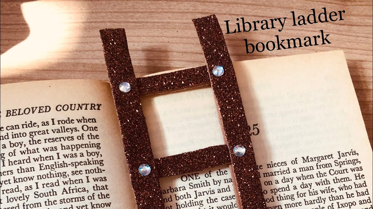 Library ladder bookmark or for scrapbook and journaling - YouTube