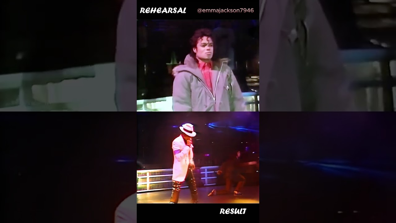 Michael Jackson Smooth Criminal live in Rome 1988 Rehearsal and Result