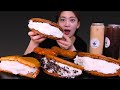 🧇Waffle😍생크림폭탄! 바삭한 생크림 와플 먹방!🥰 [Chocolate, Oreo, Nutella, Strawberry waffle, Croquant chou] Mukbang