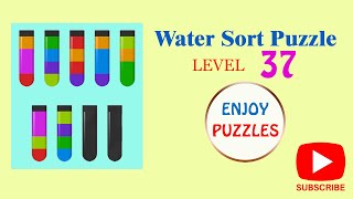 Water Sort Puzzle level 37 Walk-through Solutions | ENJOY PUZZLES