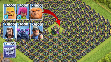 1000+ max cannon vs elixir troops attack experiment video