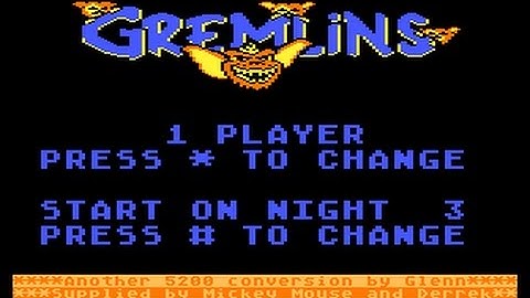 Gremlins (Atari 800XL) | 1984 | Walkthrough | HD 720p60
