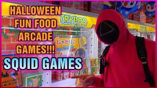 HALLOWEEN FUN FOOD ARCADE GAMES!!!