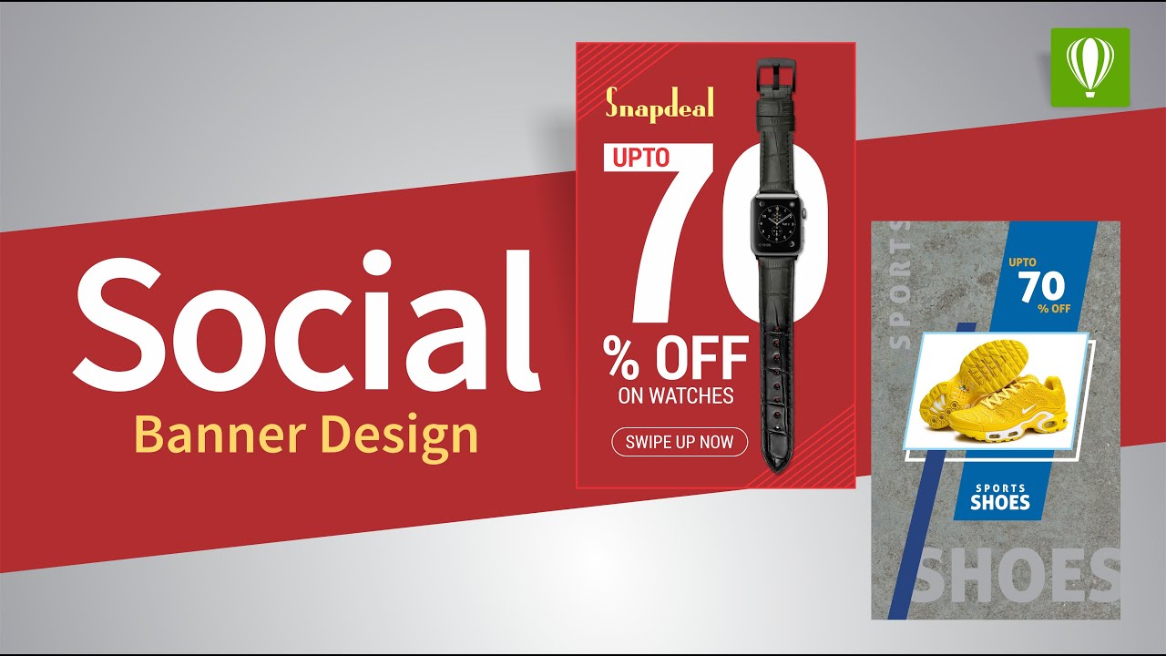 Coreldraw Tutorials | Social Banner Design in Coreldraw ||  