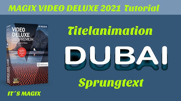 MAGIX VIDEO DELUXE 2020 Titel Animation Sprungtext