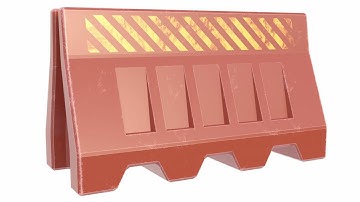 3D Model Road barrier. blendermarket, cgtrader (no sound)