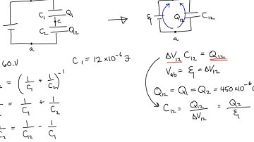 A Battery and Two Capacitors in Series, Method 2