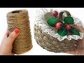 DIY Jute Wicker Basket | Jute and cardboard craft | How to make box