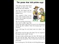 The Goose That Laid Golden Eggs Short Story In English