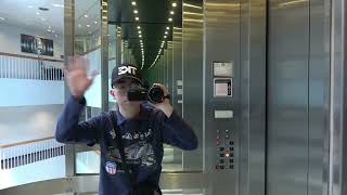 LOUD but EPIC MOTOR! Montgomery Hydraulic Elevators at Crystal Park Plaza in College Station, TX.