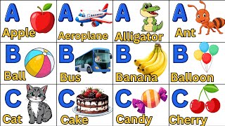 A for Apple/A for Aeroplane (ABCD English Alphabets)with Four Example words  @Nimalanstartv21 