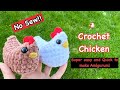 Crochet Chicken No Sew Crochet Super Easy Beginner Friendly Tutorial Crochet Animals