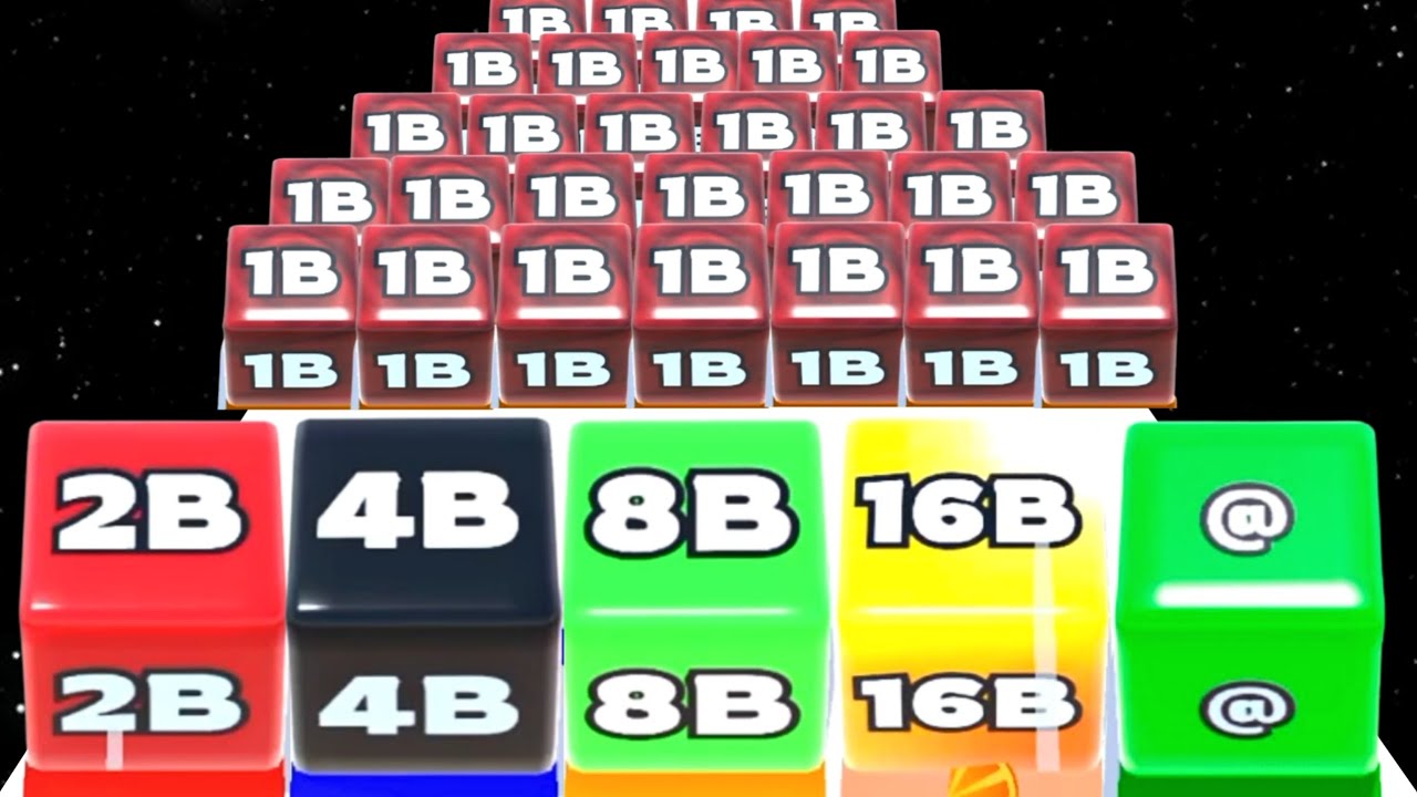 Jelly Run 2048 (vs) Number Stack - Gameplay Walkthrough Android, iOS New Update