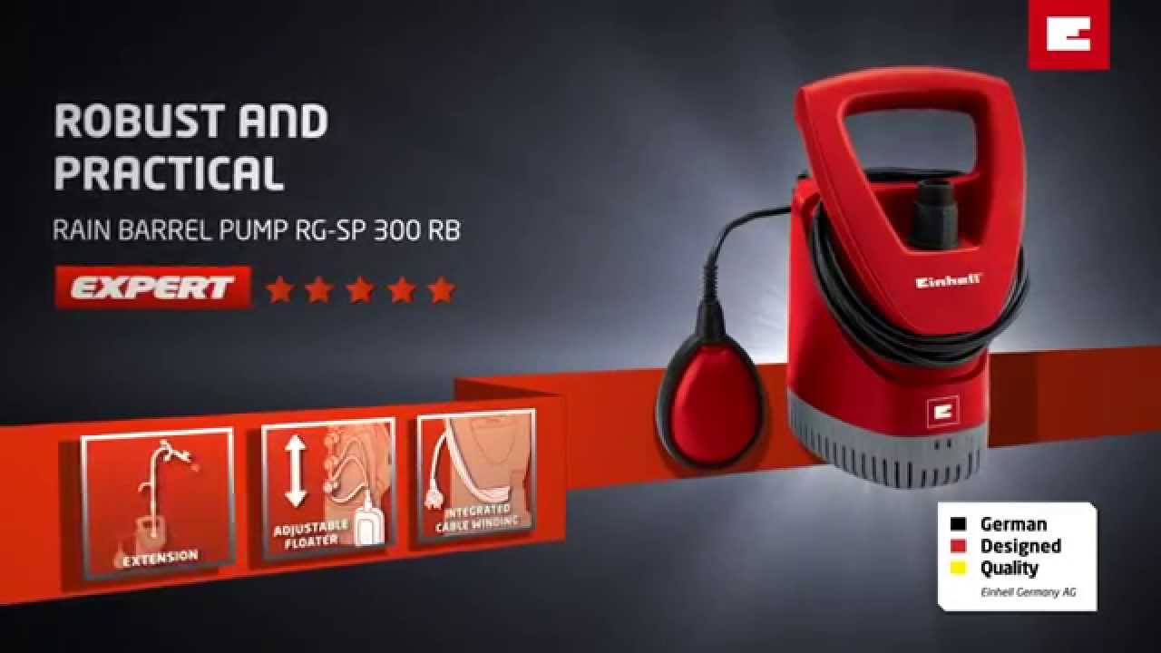 Einhell RGSP 300 RB Rain Barrel Pump YouTube