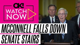 Mitch McConnell Sparks Concern as He Falls Down Senate's Stairs Moments After Confirming Donald Trum