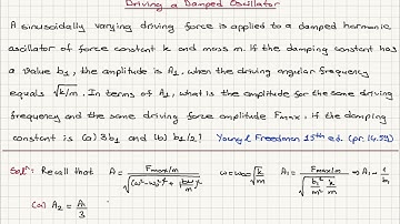 Driving a Damped Oscillator