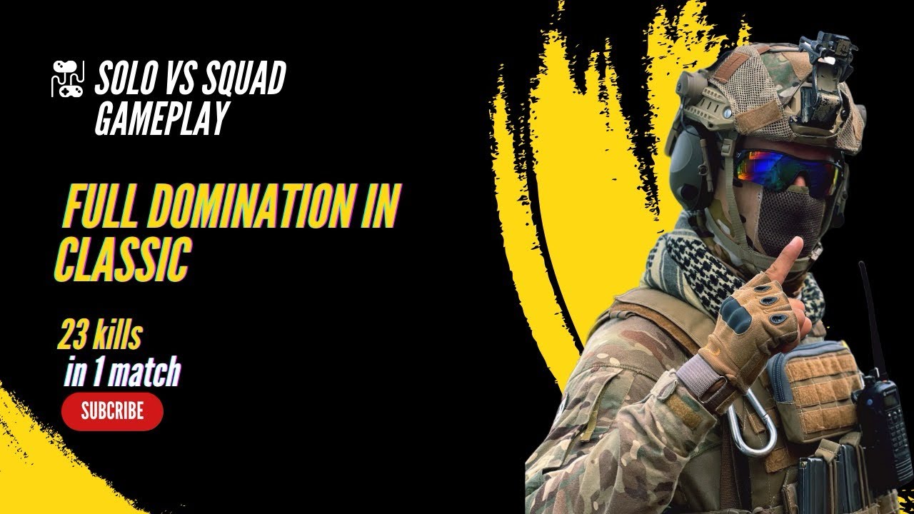 23 SOLO FINISHES IN CLASSIC | SOLO VS NOOB SQUAD GAMEPLAY - YouTube