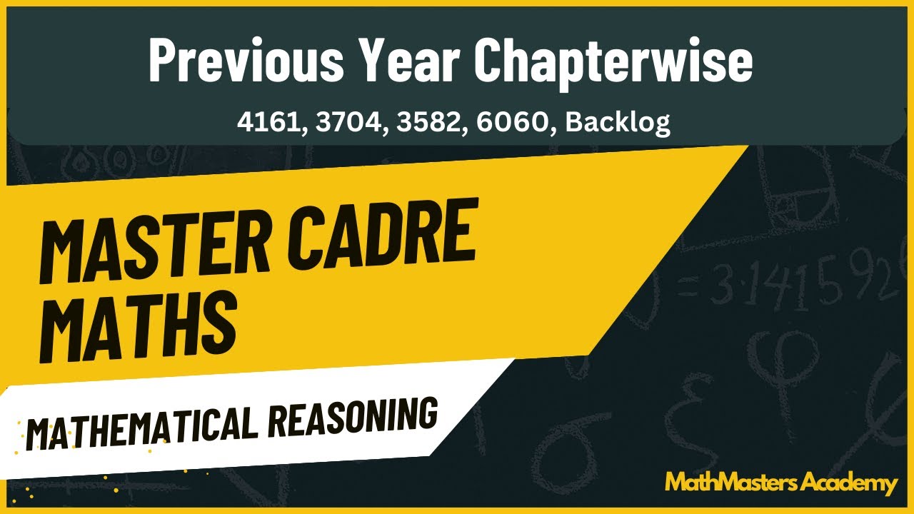 Mathematical Reasoning || Master Cadre Maths Punjab || Previous Year Questions