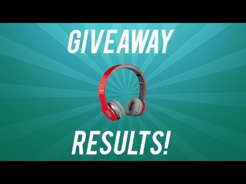 Dr Dre Beats Giveaway RESULTS!! (SEE IF YOU WON!)