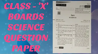 🔥🔥Class 10 Science Board's Exam Question Paper | #class10 #science #boardexam @namasteidea