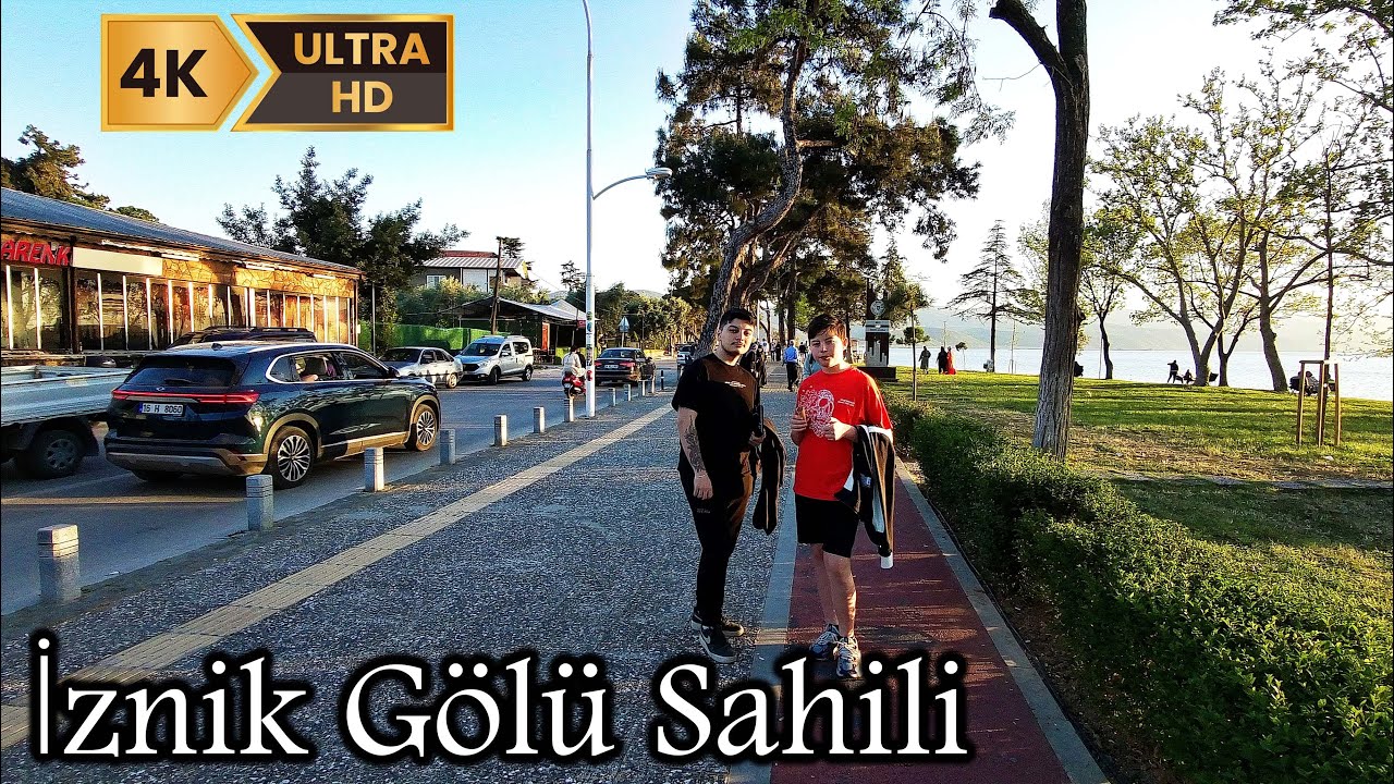 【4K】 İznik gölü sahili | The most beautiful lake in Turkey | اجمل بحيرة في تركيا