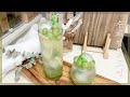 💕청포도청 만들기 &amp; 리얼 청포도 그린티 Green Grape Juice Recipe💕까망레시피 l 홈카페HOMECAFE