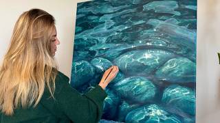 Comment Peindre Leau En Transparence ? Tuto Peinture Acrylique En Moins De 15 Min