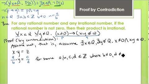 CSE 20: Proof by contradiction example (using rational and irrational) - (Pt. 2)
