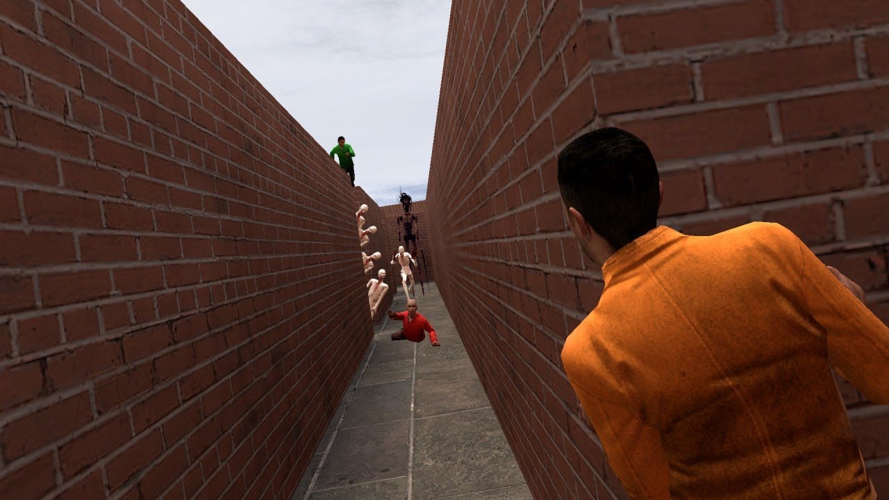 ВТОРАЯ ЧАСТЬ УБЕГАЕМ ОТ SCP 096 В ЛАБИРИНТЕ!