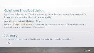 Fixing Flutter Linux Build Error: Unable to Find -lstdc+ +  Library