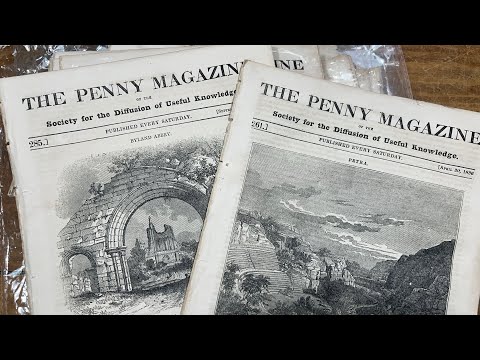 SOLD  #video #92 #1836 #the #penny #magazine #rag #paper