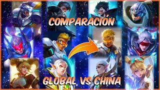 Comparación Versión Global VS Comparación Versión China MobilE Legends