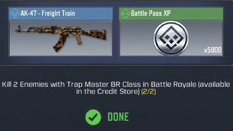Call Of Duty: Mobile Kill 2 Enemies with Trap Master BR Class in Battle Rpyele Task Complete