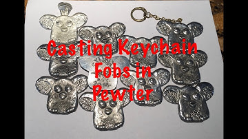 Casting Pewter Keychain Fobs in Smooth-On Mold Max 60 Silicone Molds