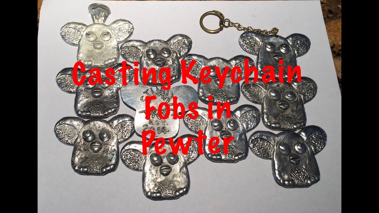 Casting Pewter Keychain Fobs in SmoothOn Mold Max 60 Silicone Molds