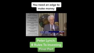 Peter Lynch - How To Beat The Market  (Bonus Part Investing Advice: Finding Your Edge)